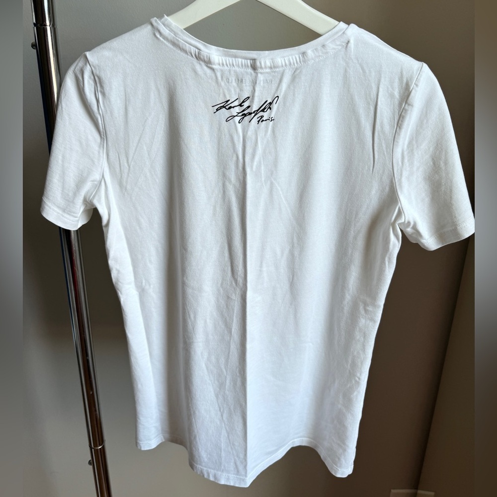 Karl Lagerfeld White T-shirt in XS - Picture 5 of 7